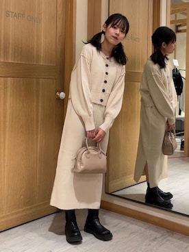 「CPCM（シーピーシーエム）のアイテム（ワンピース/ドレス）」を使った、asuka さん（レディース・164cm）の冬コーディネート