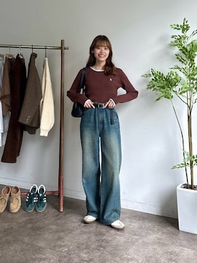 「骨格ウェーブ」｜asuka さん（レディース・165cm・20代）の秋コーディネート