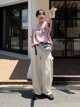 「CPCM（シーピーシーエム）のアイテム（パンツ）」を使った、asuka さん（レディース・165cm）の夏コーディネート