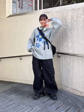 「アイテム（バッグ）」を使った、asuka さん（レディース・164cm）の冬コーディネート