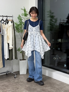 「Tシャツ×デニム」｜asuka さん（レディース・165cm）の春コーディネート