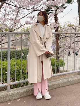 「select MOCA（セレクトモカ）のアイテム（トレンチコート）」を使った、asuka さん（レディース・164cm）の春コーディネート