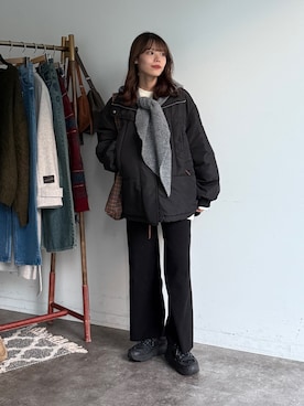 「アイテム（ブルゾン）」を使った、asuka さん（レディース・165cm）の冬コーディネート