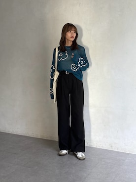 「アイテム（スラックス）」を使った、asuka さん（レディース・165cm・20代）の夏コーディネート