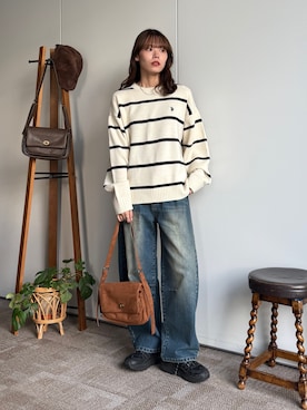 「アイテム（トートバッグ）」を使った、asuka さん（レディース・165cm・20代）の冬コーディネート