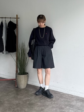 「アイテム（ニット/セーター）」を使った、asuka さん（レディース・165cm・20代）の夏コーディネート