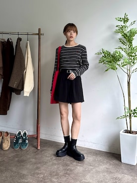 「骨格ウェーブ」｜asuka さん（レディース・165cm・20代）の秋コーディネート
