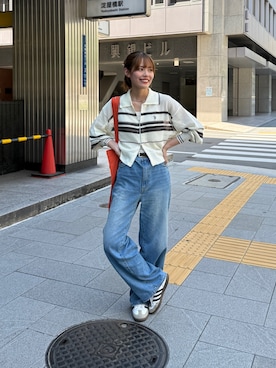 「アイテム（カーディガン/ボレロ）」を使った、asuka さん（レディース・165cm）の夏コーディネート