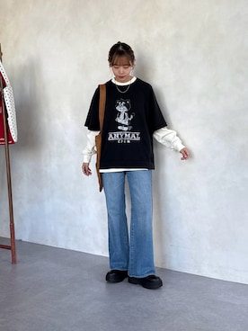 「骨格ウェーブ」｜asuka さん（レディース・165cm・20代）の秋コーディネート
