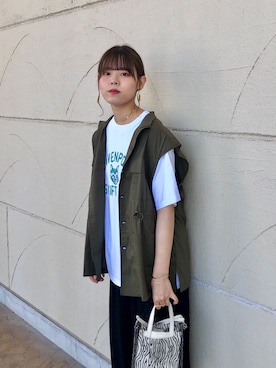 「CPCM（シーピーシーエム）のアイテム（その他アウター）」を使った、asuka さん（レディース・164cm）の夏コーディネート