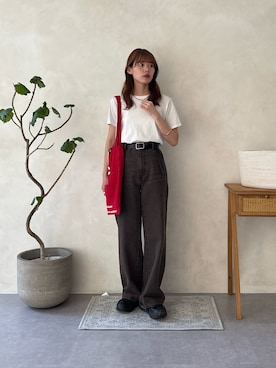 「アイテム（トートバッグ）」を使った、asuka さん（レディース・165cm）の夏コーディネート