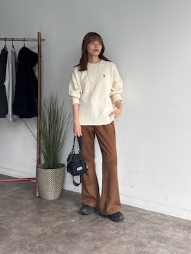 「アイテム（ニット/セーター）」を使った、asuka さん（レディース・165cm・20代）の夏コーディネート