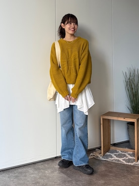 「アイテム（トートバッグ）」を使った、asuka さん（レディース・165cm・20代）の冬コーディネート