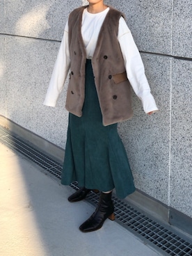 「CPCM（シーピーシーエム）のアイテム（その他アウター）」を使った、asuka さん（レディース・164cm）の秋コーディネート