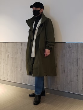 「COLONY 2139（コロニートゥーワンスリーナイン）のアイテム（モッズコート）」を使った、　ユウJさん（メンズ・169cm）の冬コーディネート