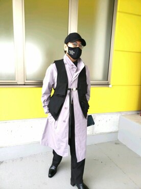 「LAKOLE（ラコレ）のアイテム（スラックス）」を使った、　ユウJさん（メンズ・169cm）の秋コーディネート
