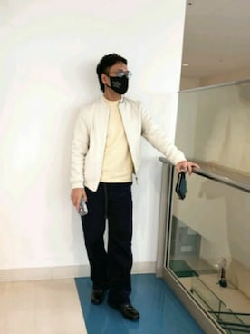 「ZARA（ザラ）のアイテム（ノーカラージャケット）」を使った、　ユウJさん（メンズ・169cm）の秋コーディネート