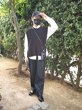「LAKOLE（ラコレ）のアイテム（財布/小物）」を使った、　ユウJさん（メンズ・169cm）の秋コーディネート