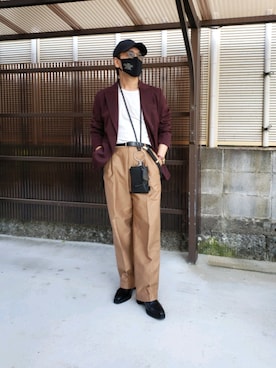「LAKOLE（ラコレ）のアイテム（財布/小物）」を使った、　ユウJさん（メンズ・169cm）の秋コーディネート