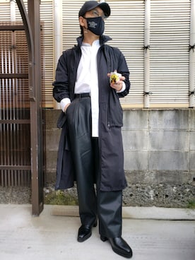 「タックイン」｜「アイテム（ナイロンジャケット）」を使った、　ユウJさん（メンズ・169cm）の秋コーディネート
