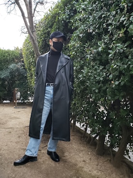 「ZARA（ザラ）のアイテム（トレンチコート）」を使った、　ユウJさん（メンズ・169cm）の冬コーディネート