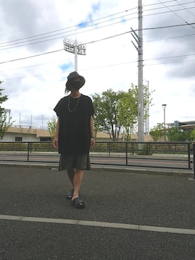 「LAD MUSICIAN（ラッドミュージシャン）のアイテム（スウェット）」を使った、おっさんさん（メンズ・174cm）の夏コーディネート