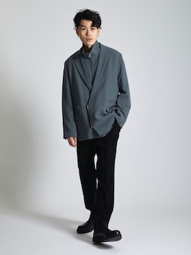 「CULLNI（クルニ）のアイテム（ジャケット/アウター）」を使った、STUDIOUS MENSさん（メンズ・173cm）の秋コーディネート