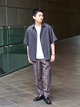 「STUDIOUS（ステュディオス）のアイテム」を使った、STUDIOUS MENSさん（メンズ・174cm）の夏コーディネート
