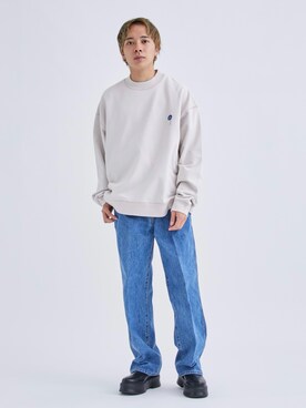 「LiNoH（リノー）のアイテム（スウェット）」を使った、STUDIOUS MENSさん（メンズ・170cm）の秋コーディネート