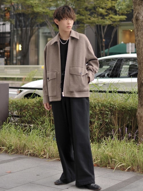 STUDIOUS MENS����̃u���]���uWOOLET ZIP BLOUSON/�E�[���b�g�W�b�v�u���]���iCITY�b�V�e�B�j�v���g�����R�[�f�B�l�[�g