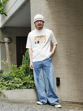 「marka（マーカ）のアイテム（トップス）」を使った、STUDIOUS MENSさん（メンズ・175cm）の春コーディネート