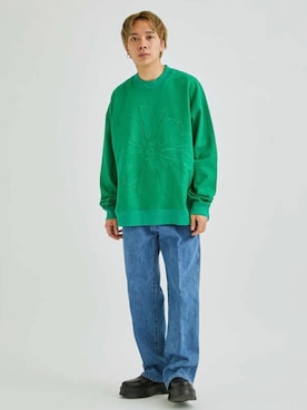 「LiNoH（リノー）のアイテム（スウェット）」を使った、STUDIOUS MENSさん（メンズ・170cm）の秋コーディネート