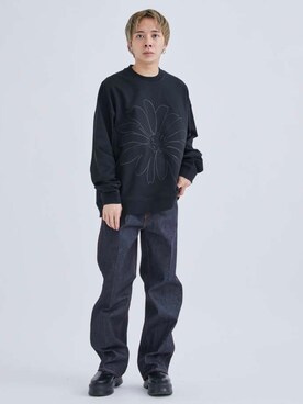 「LiNoH（リノー）のアイテム（スウェット）」を使った、STUDIOUS MENSさん（メンズ・170cm）の秋コーディネート