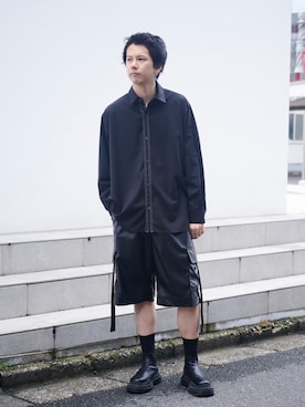 「STUDIOUS（ステュディオス）のアイテム（パンツ）」を使った、STUDIOUS MENSさん（メンズ・178cm）の夏コーディネート