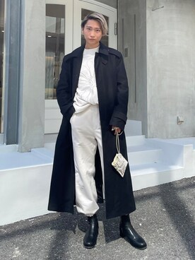 「LiNoH（リノー）のアイテム（スウェット）」を使った、STUDIOUS MENSさん（メンズ・178cm）の秋コーディネート