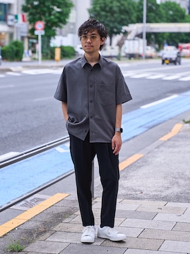 「STUDIOUS（ステュディオス）のアイテム」を使った、STUDIOUS MENSさん（メンズ・170cm）の夏コーディネート