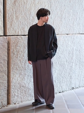 「STUDIOUS（ステュディオス）のアイテム（パンツ）」を使った、STUDIOUS MENSさん（メンズ・181cm）の夏コーディネート