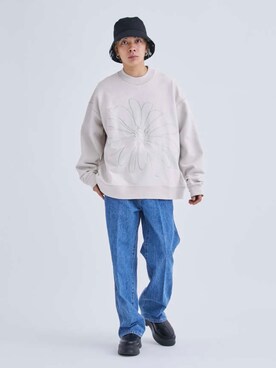 「LiNoH（リノー）のアイテム（スウェット）」を使った、STUDIOUS MENSさん（メンズ・170cm）の秋コーディネート