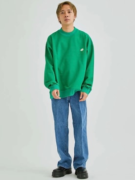 「LiNoH（リノー）のアイテム（スウェット）」を使った、STUDIOUS MENSさん（メンズ・170cm）の秋コーディネート
