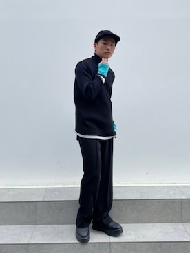 「LiNoH（リノー）のアイテム（サンダル）」を使った、STUDIOUS MENSさん（メンズ・158cm）の秋コーディネート