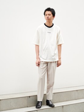 「STUDIOUS（ステュディオス）のアイテム（パンツ）」を使った、STUDIOUS MENSさん（メンズ・178cm）の夏コーディネート