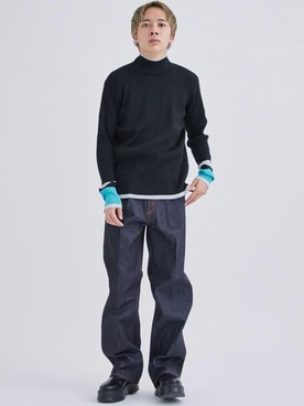 「LiNoH（リノー）のアイテム（パンツ）」を使った、STUDIOUS MENSさん（メンズ・170cm）の秋コーディネート