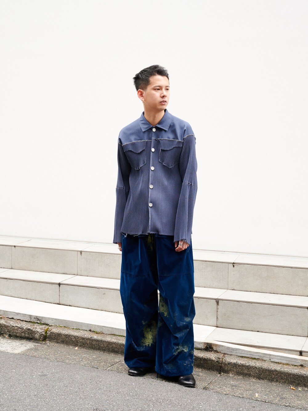 コトハヨコザワ　STUDIOUS別注 PLEAT SHIRT JACKET コトハヨコザワ STUDIOUS別注 PLEAT SHIRT JACKET 別注〉W POCKET
