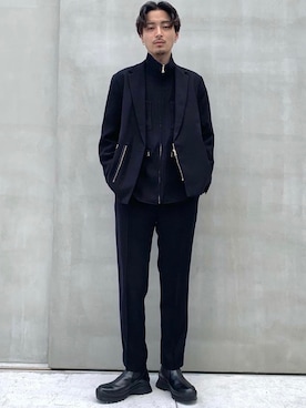 「CULLNI（クルニ）のアイテム（ジャケット/アウター）」を使った、STUDIOUS MENSさん（メンズ・182cm）の秋コーディネート