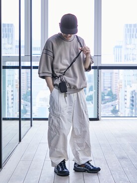 「アイテム（ウォレットチェーン）」を使った、STUDIOUS MENSさん（メンズ・173cm）の夏コーディネート