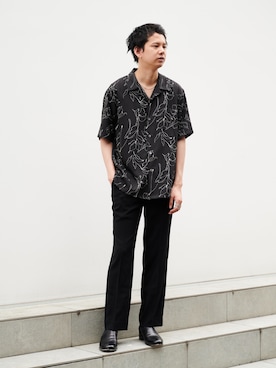 「STUDIOUS（ステュディオス）のアイテム（トップス）」を使った、STUDIOUS MENSさん（メンズ・178cm）の夏コーディネート