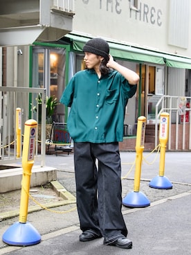 「soe（ソーイ）のアイテム」を使った、STUDIOUS MENSさん（メンズ・168cm）の春コーディネート