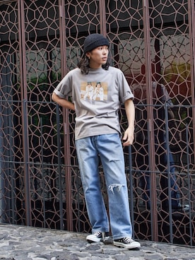 「marka（マーカ）のアイテム（トップス）」を使った、STUDIOUS MENSさん（メンズ・168cm）の春コーディネート