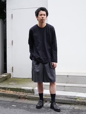 「STUDIOUS（ステュディオス）のアイテム（トップス）」を使った、STUDIOUS MENSさん（メンズ・178cm）の夏コーディネート
