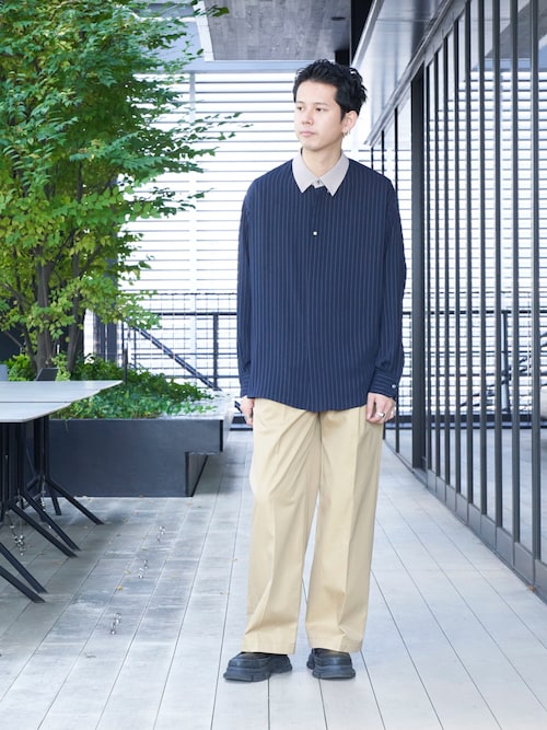 DOUBLE WAIST CHINO PANTS